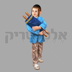 ילד וספר תורה