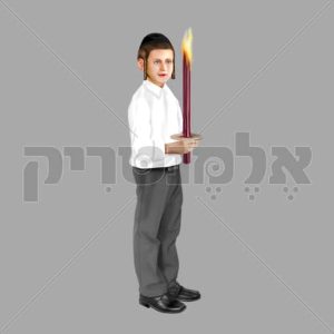 ילד ולפיד