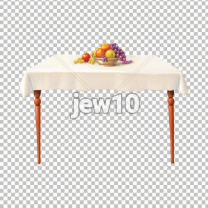 שולחן וקערת פירות