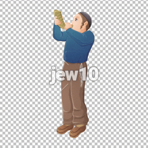 ילד תוקע בשופר