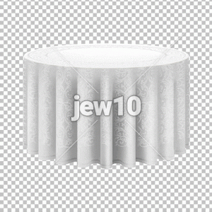 שולחן עגול מכוסה