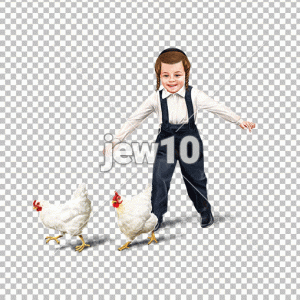 ילד ותרנגולות