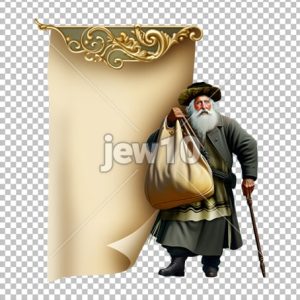 מכתב ברכה קשיש עם שק