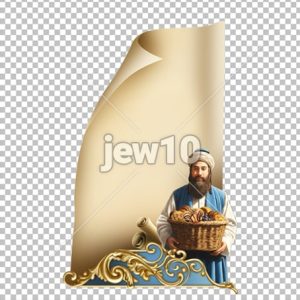 דף ברכה עם דמות