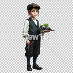 ילד מגש פירות